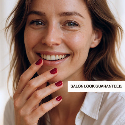 White background gel nail polish image – stick-on manicure.