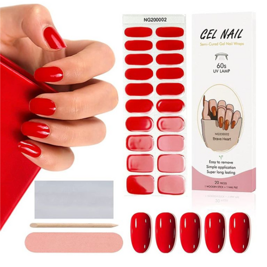 Pack of 20 Red strips - manicure