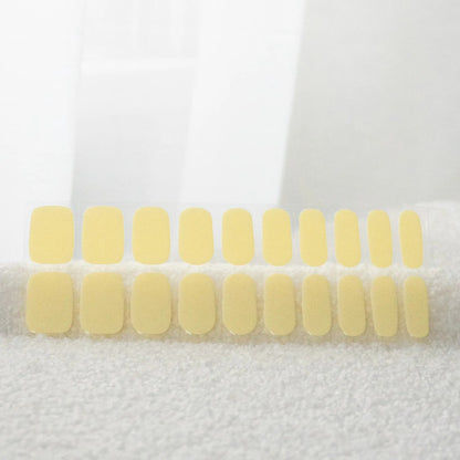 Lemon Sorbet Yellow Semicured Gel Nail Stickers Kit
