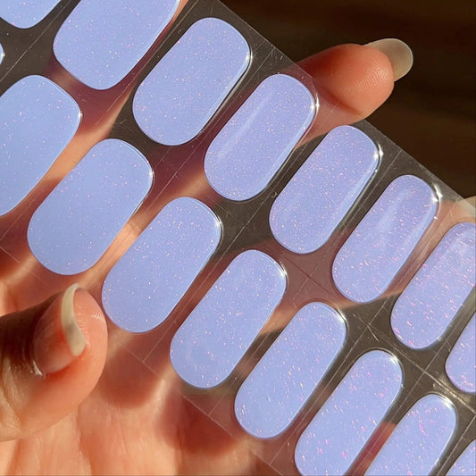Selling Fast! Baby Blue Semicured DIY Gel Nail Stickers Kit